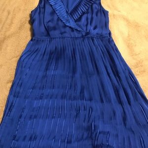 Blue satin dress 16